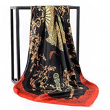 Silk Scarves Women Foulard 90*90cm Square head scarf Ladies Shawl wrap muffler pareo Bandanna female chiffon hijab poncho wool