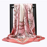 Silk Scarves Women Foulard 90*90cm Square head scarf Ladies Shawl wrap muffler pareo Bandanna female chiffon hijab poncho wool