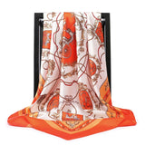 Silk Scarves Women Foulard 90*90cm Square head scarf Ladies Shawl wrap muffler pareo Bandanna female chiffon hijab poncho wool