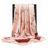 Silk Scarves Women Foulard 90*90cm Square head scarf Ladies Shawl wrap muffler pareo Bandanna female chiffon hijab poncho wool