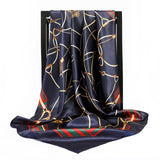 Silk Scarves Women Foulard 90*90cm Square head scarf Ladies Shawl wrap muffler pareo Bandanna female chiffon hijab poncho wool