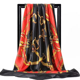Silk Scarves Women Foulard 90*90cm Square head scarf Ladies Shawl wrap muffler pareo Bandanna female chiffon hijab poncho wool