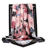 Silk Scarves Women Foulard 90*90cm Square head scarf Ladies Shawl wrap muffler pareo Bandanna female chiffon hijab poncho wool