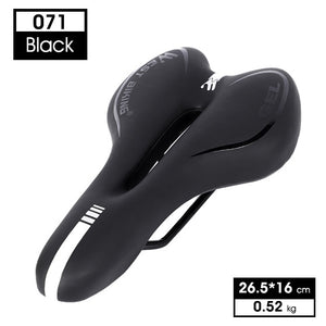 WEST BIKING Bike Saddle Silicone Cushion PU Leather Surface Silica Filled Gel Comfortable Cycling Seat Shockproof Bicycle Saddle