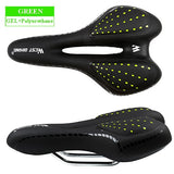 WEST BIKING Comfortable Bicycle Saddle MTB Mountain Road Bike Seat Soft PU Leather Hollow Cushion Bike Part Accessories
