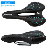 WEST BIKING Comfortable Bicycle Saddle MTB Mountain Road Bike Seat Soft PU Leather Hollow Cushion Bike Part Accessories