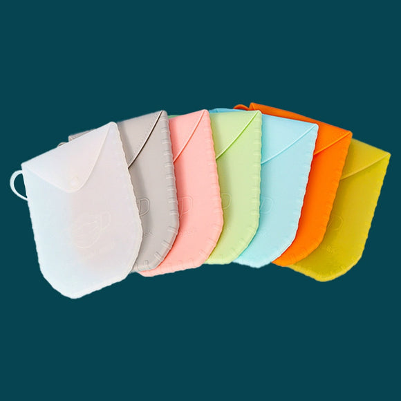 Mask Buggy Bag Silicone Material Portable Face Mask Holder Storage Box Dustproof Face Mask Case Reusable Facemask Storage bag