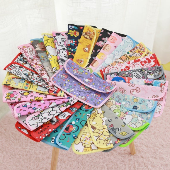 Student Portable Mask Box CartoonFace Mask Storage Bag Mouth Mask Cover Case Anti Pollution Facemask Case