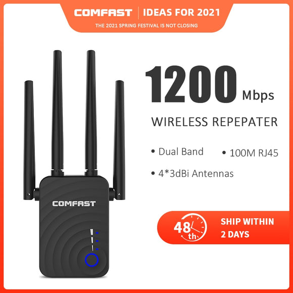 Long Range Extender 802.11ac Wireless WiFi Repeater Wi Fi Booster 2.4G/5Ghz Wi-Fi Amplifier 300/1200 M wifi router Access point